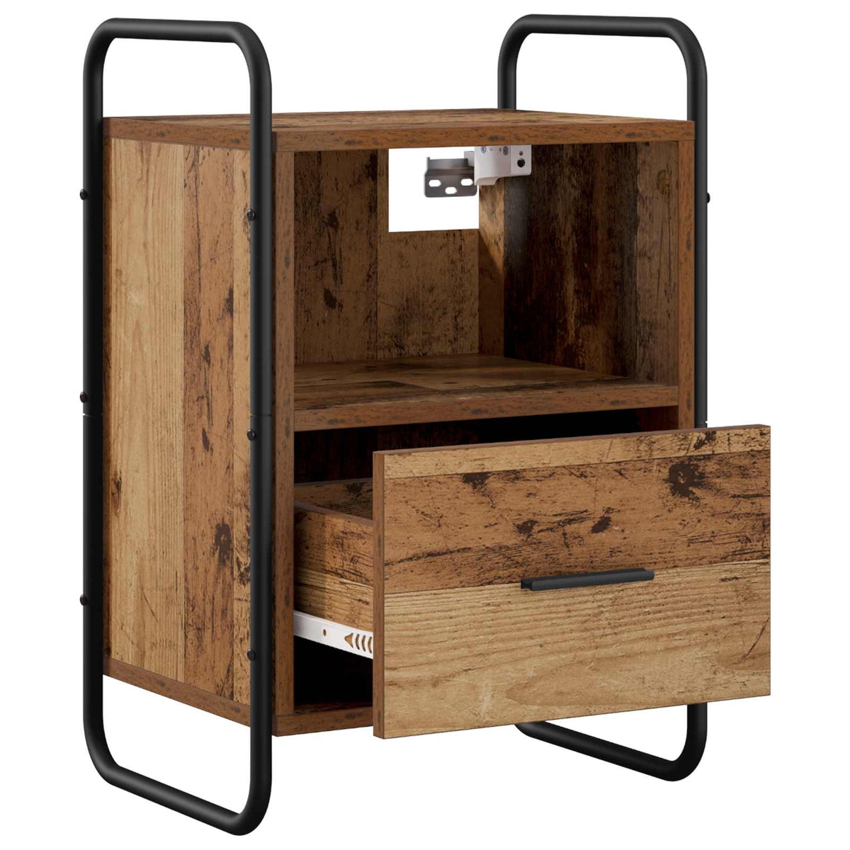 Hangend nachtkastje Oud hout 40 x 30 x 60 cm Bewerkt hout