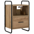 Nachtkastje 40x30x60 cm eiken bewerkt hout