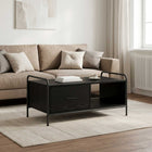 Salontafel zwart eiken 90x49x41 cm