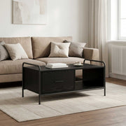 Salontafel zwart eiken 90x49x41 cm