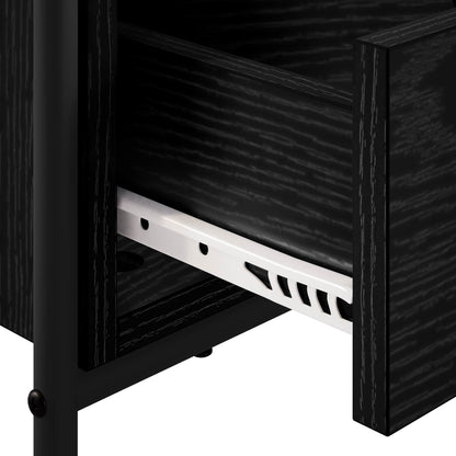 Salontafel Zwart eiken 90 x 49 x 41 cm Bewerkt hout