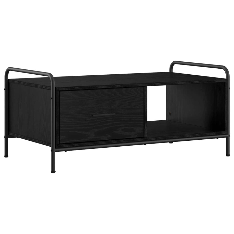 Salontafel Zwart eiken 90 x 49 x 41 cm Bewerkt hout