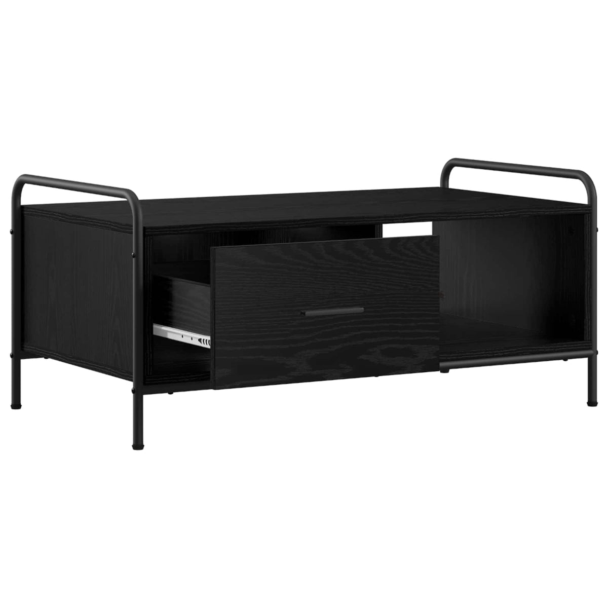 Salontafel Zwart eiken 90 x 49 x 41 cm Bewerkt hout