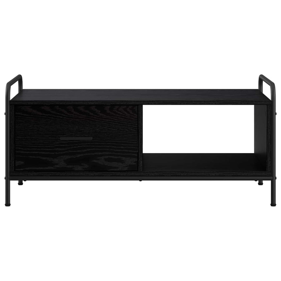 Salontafel Zwart eiken 90 x 49 x 41 cm Bewerkt hout