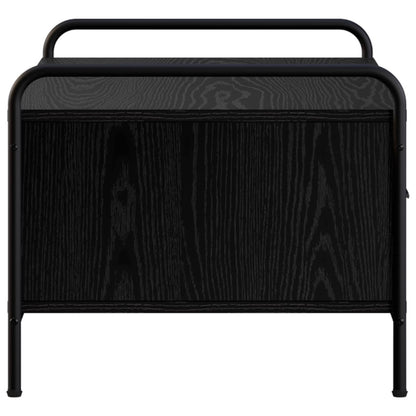 Salontafel Zwart eiken 90 x 49 x 41 cm Bewerkt hout