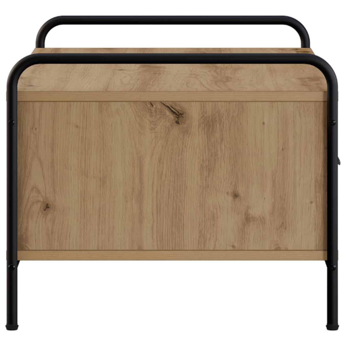 Salontafel Artisanaal eiken 90 x 49 x 41 cm Bewerkt hout