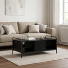 Salontafel zwart eiken 99,5x49x41 cm