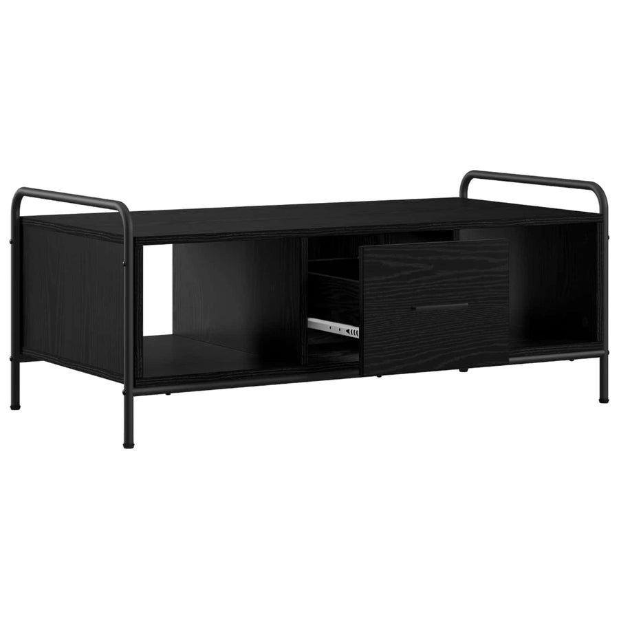 Salontafel Zwart eiken 99,5 x 49 x 41 cm Bewerkt hout