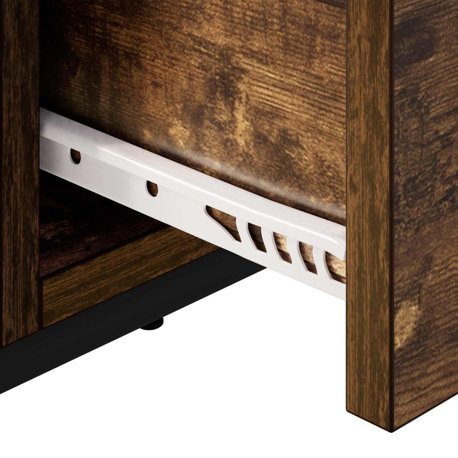 Salontafel Gerookt eiken 99,5 x 49 x 41 cm Bewerkt hout
