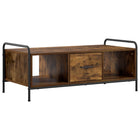 Salontafel Gerookt eiken 99,5 x 49 x 41 cm Bewerkt hout