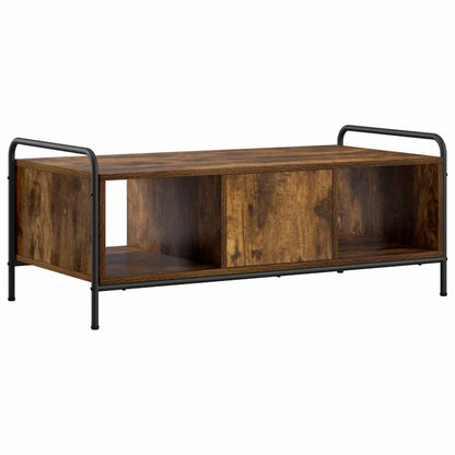 Salontafel Gerookt eiken 99,5 x 49 x 41 cm Bewerkt hout