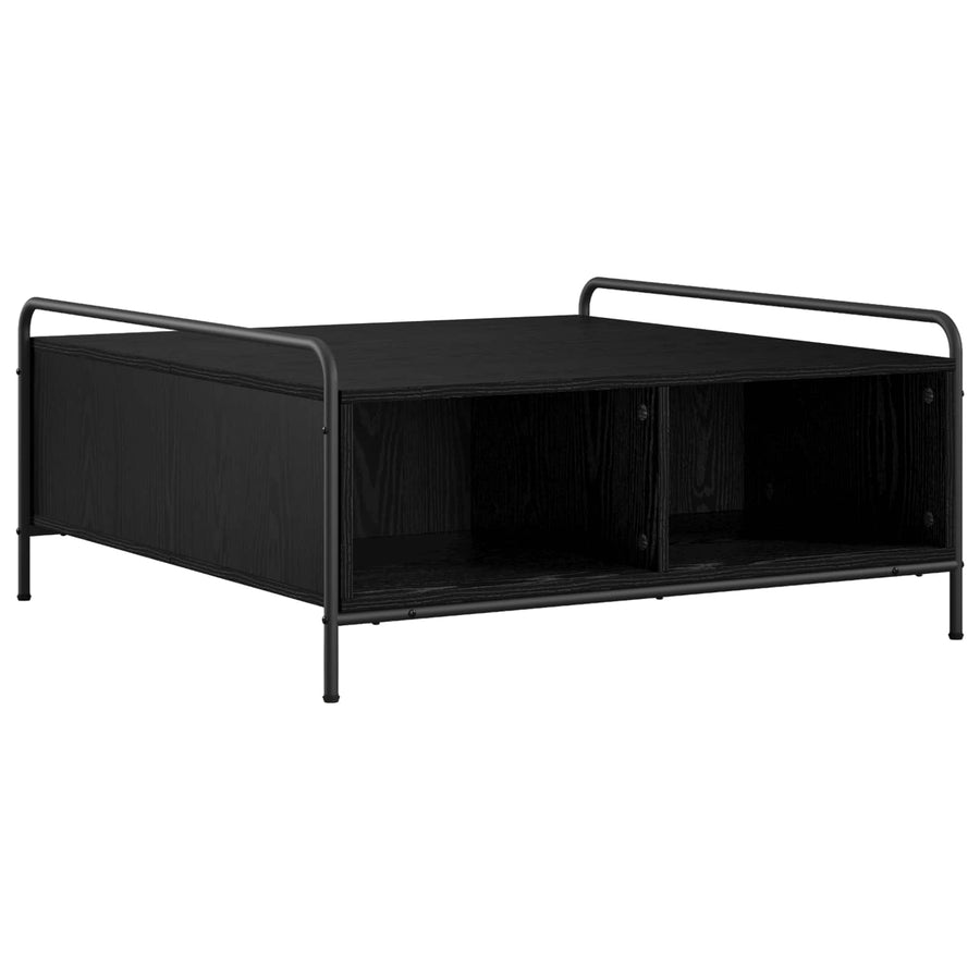 Salontafel Zwart eiken 90 x 90 x 41 cm Bewerkt hout