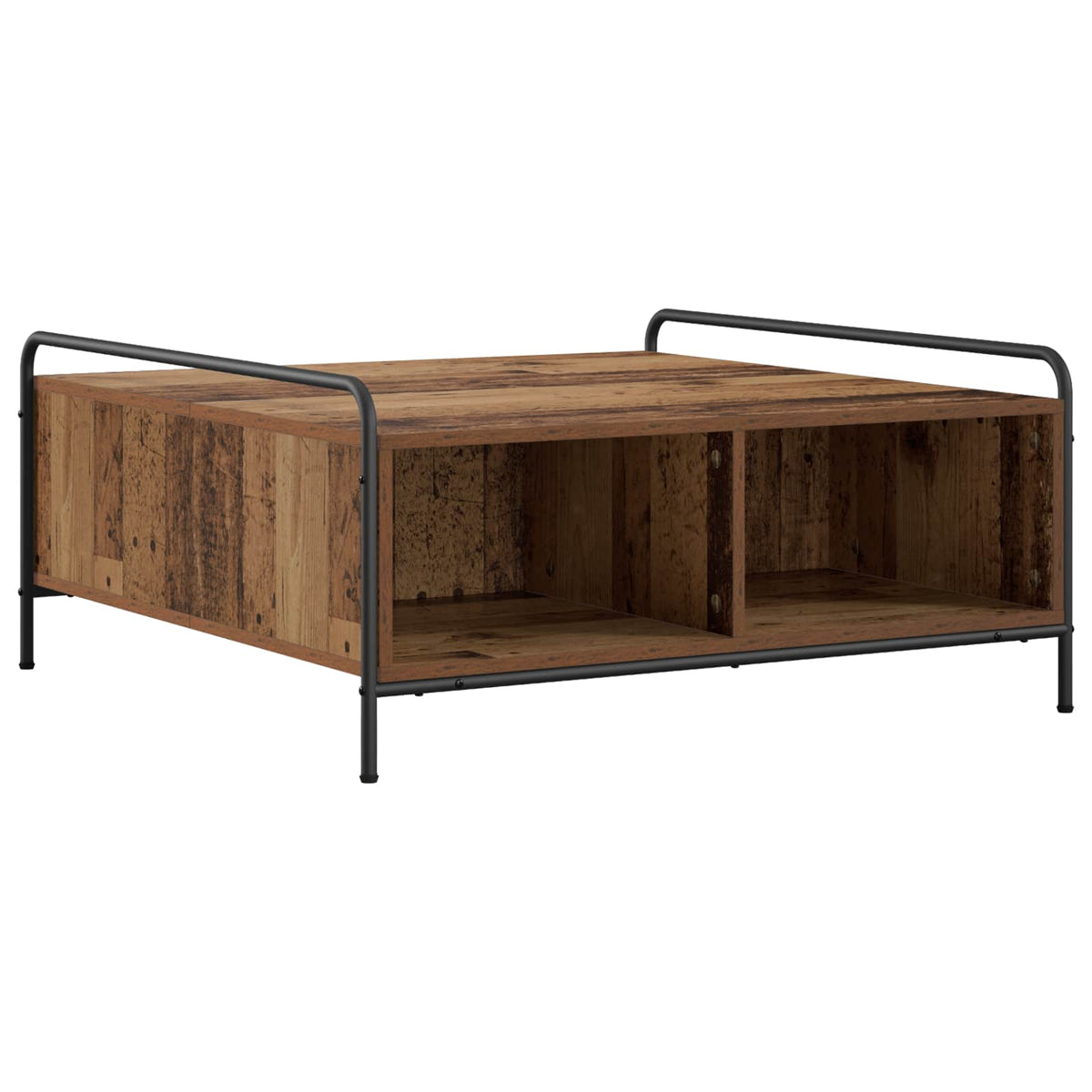 Salontafel Oud hout 90 x 90 x 41 cm Bewerkt hout