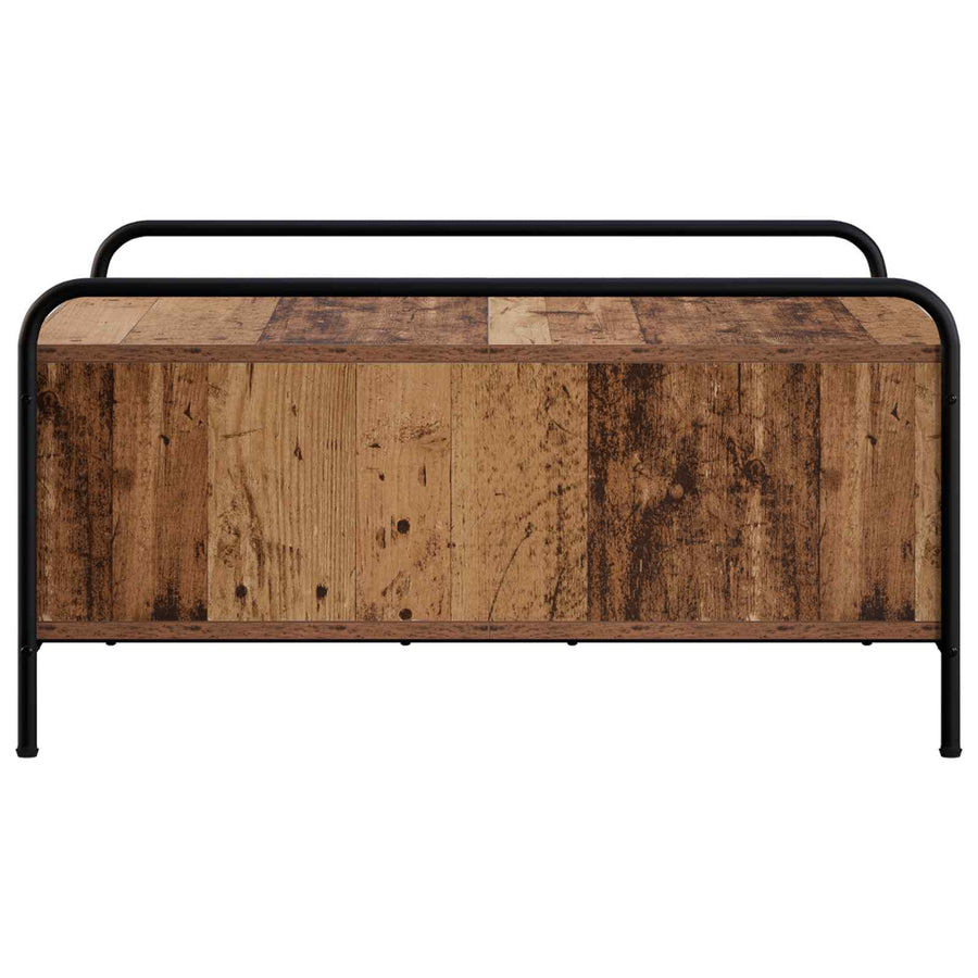 Salontafel Oud hout 90 x 90 x 41 cm Bewerkt hout