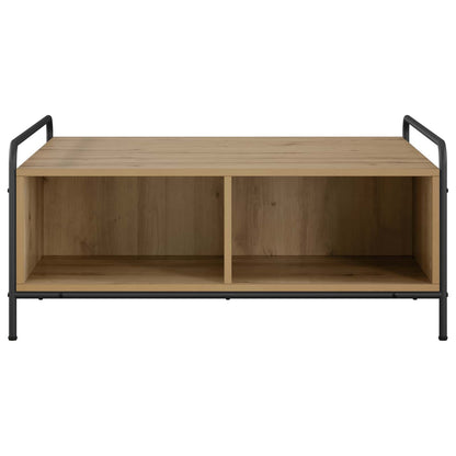 Salontafel Artisanaal eiken 90 x 90 x 41 cm Bewerkt hout