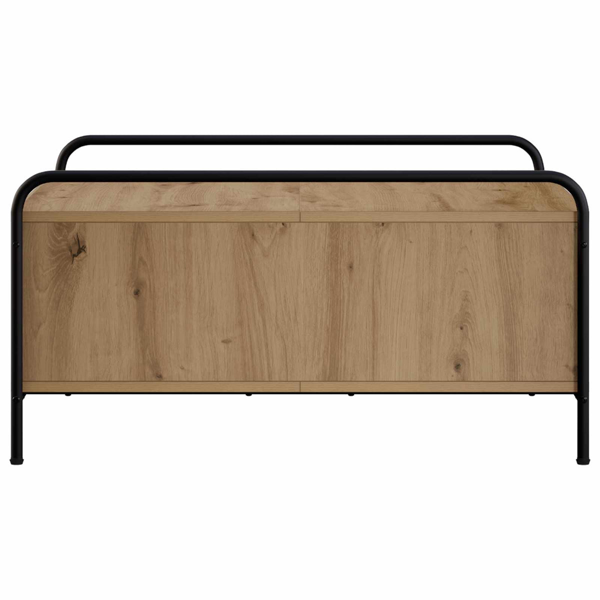 Salontafel Artisanaal eiken 90 x 90 x 41 cm Bewerkt hout