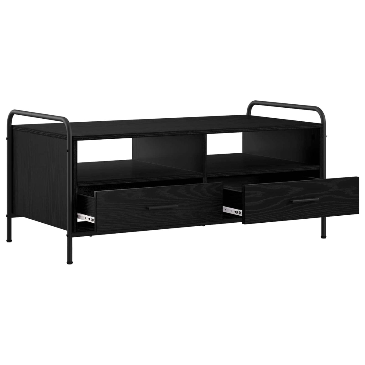 Salontafel Zwart eiken 99,5 x 49 x 46 cm Bewerkt hout