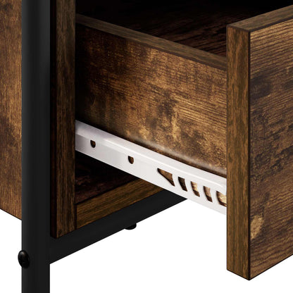 Salontafel Gerookt eiken 99,5 x 49 x 46 cm Bewerkt hout