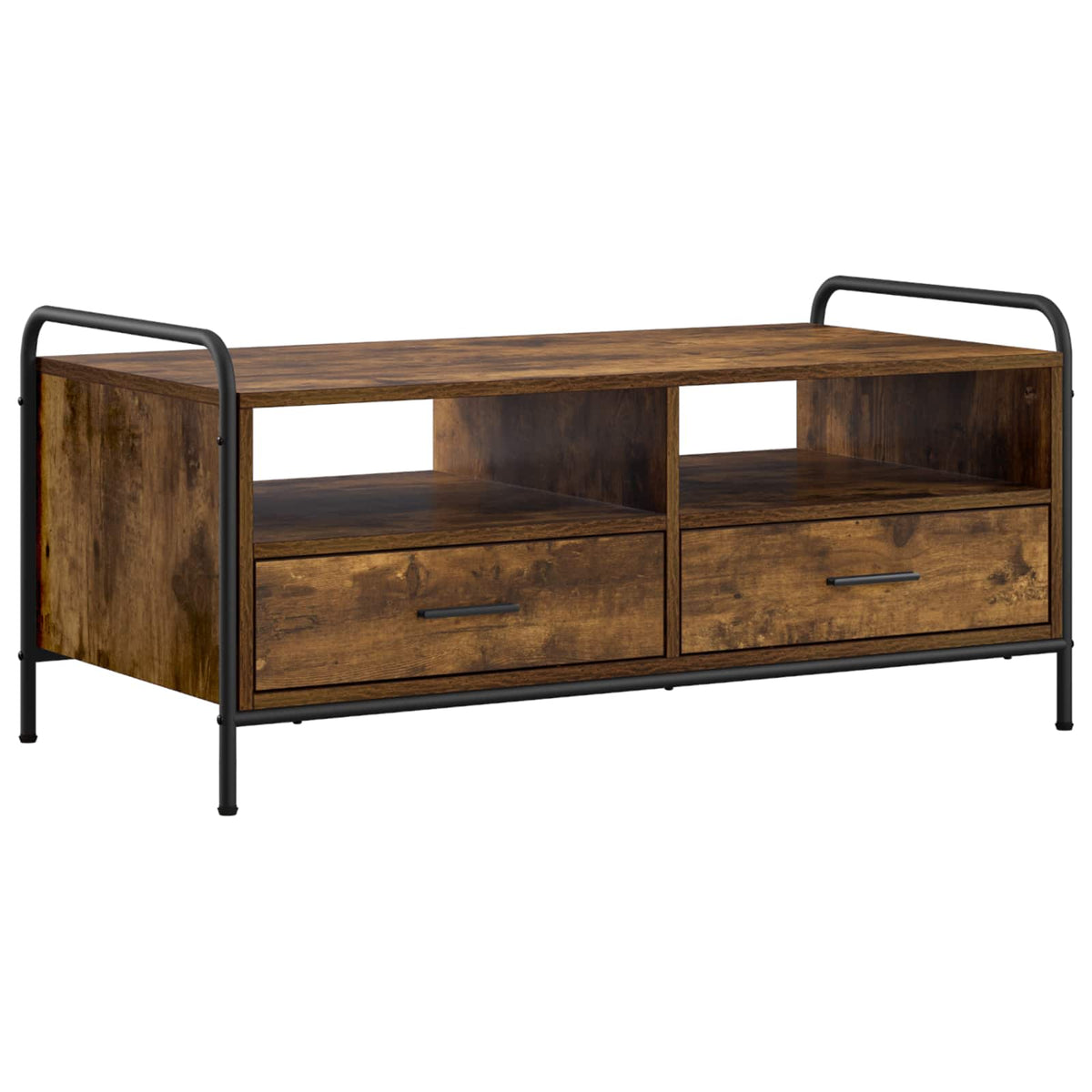 Salontafel Gerookt eiken 99,5 x 49 x 46 cm Bewerkt hout