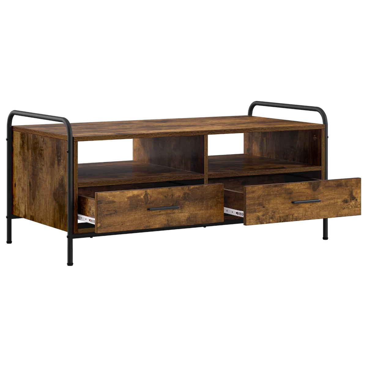 Salontafel Gerookt eiken 99,5 x 49 x 46 cm Bewerkt hout