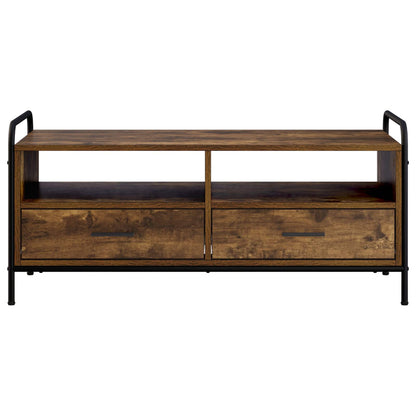 Salontafel Gerookt eiken 99,5 x 49 x 46 cm Bewerkt hout