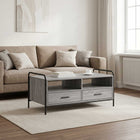 Salontafel grijs sonoma 99,5x49x46 cm bewerkt hout