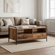 Salontafel bewerkt hout 99,5x49x46 cm