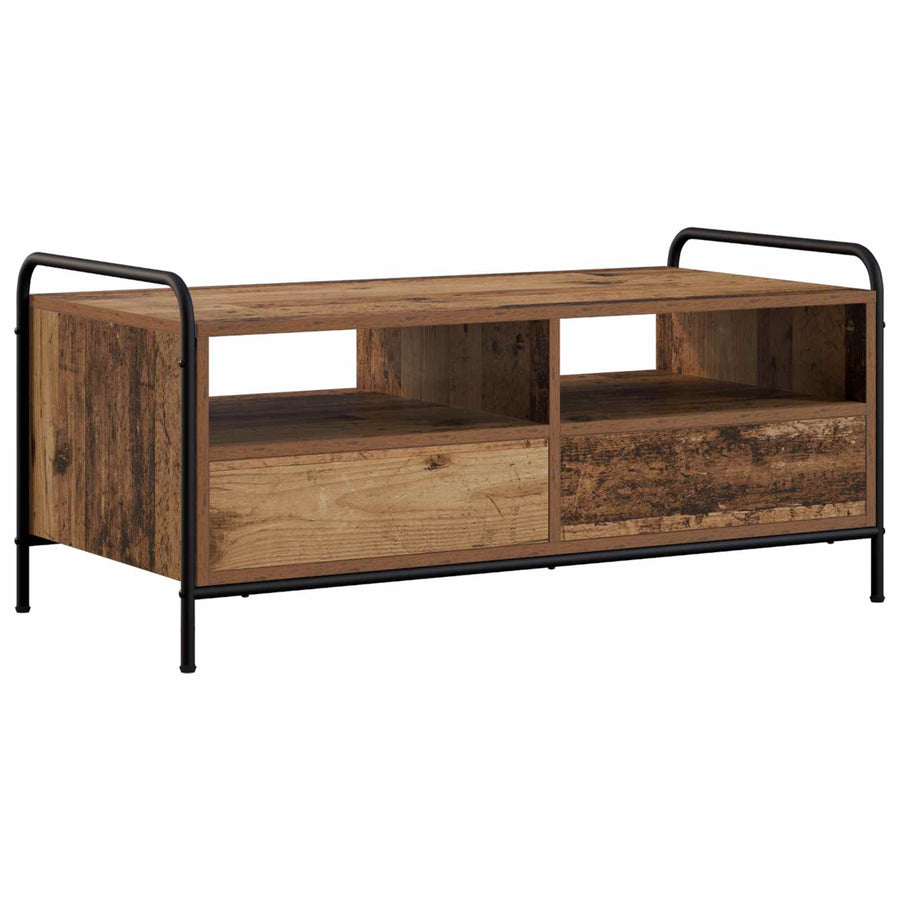 Salontafel Oud hout 99,5 x 49 x 46 cm Bewerkt hout