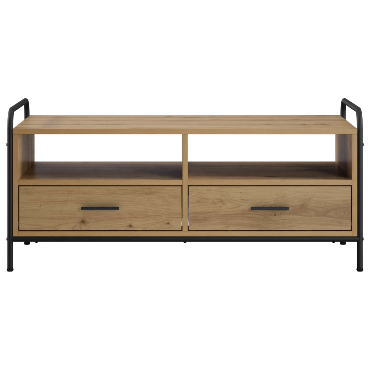 Salontafel Artisanaal eiken 99,5 x 49 x 46 cm Bewerkt hout
