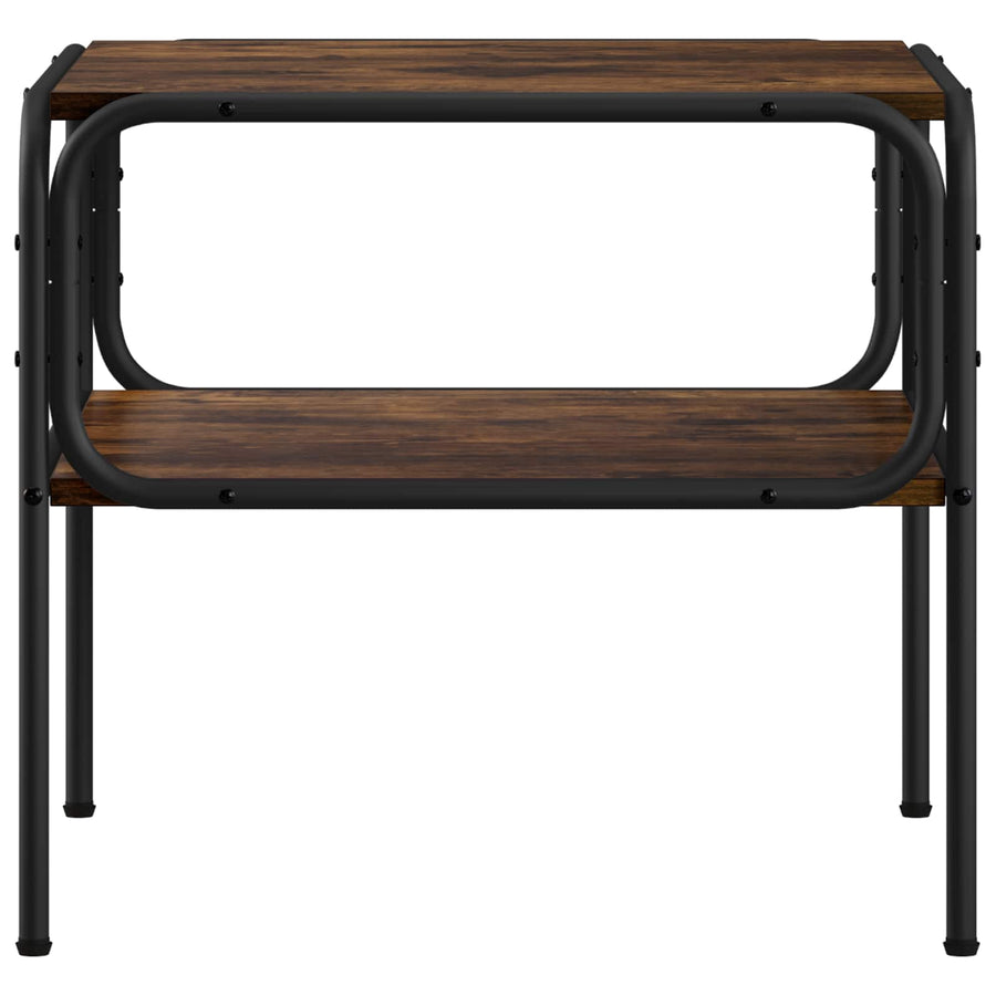 Bijzettafel Gerookt eiken 100 x 50 x 46 cm Bewerkt hout