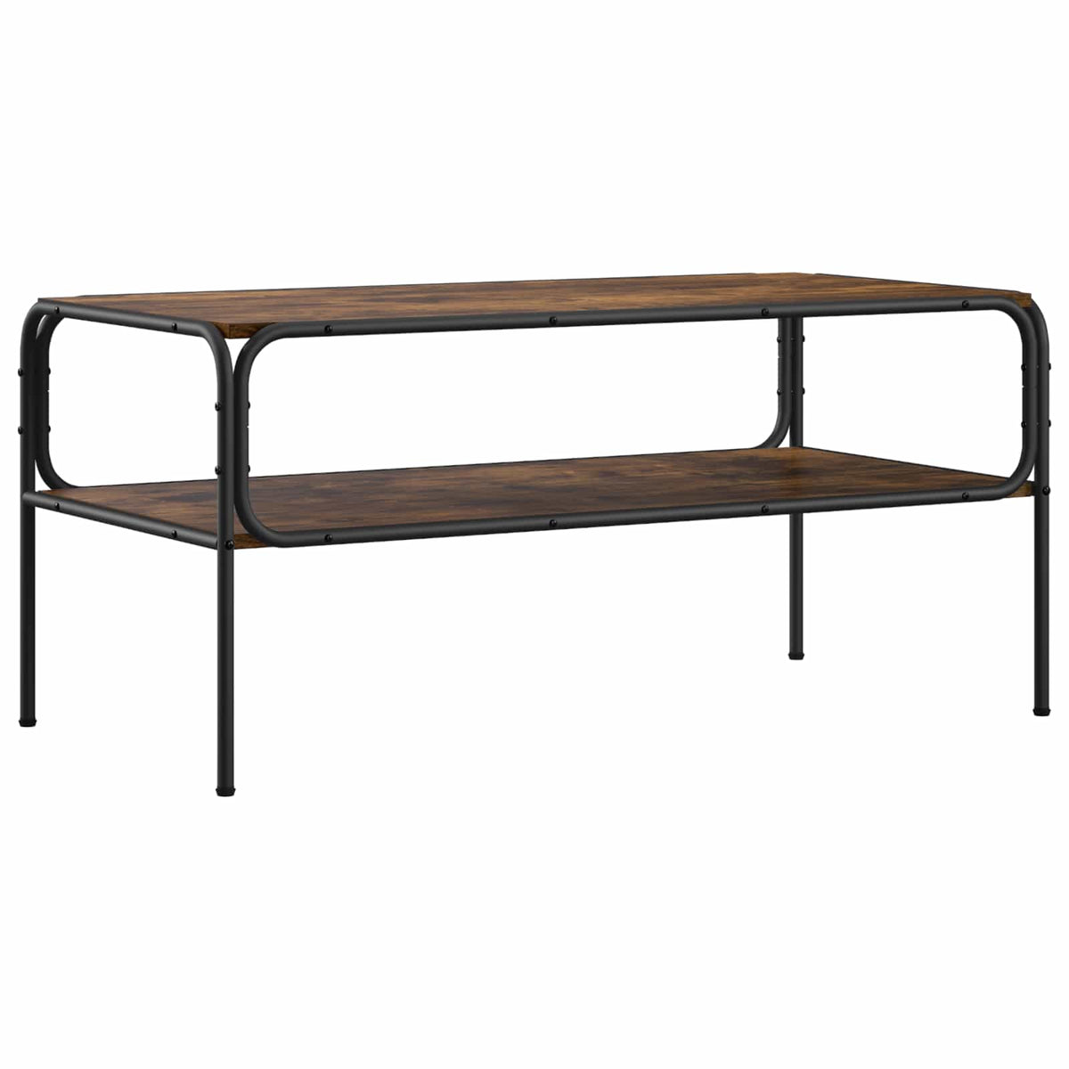 Bijzettafel Gerookt eiken 100 x 50 x 46 cm Bewerkt hout