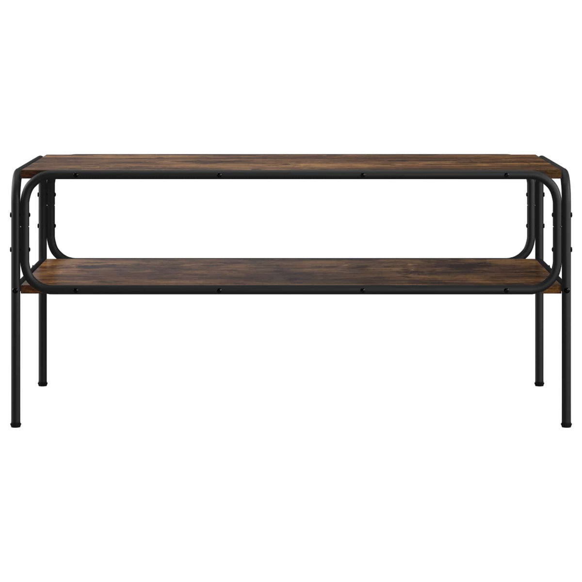 Bijzettafel Gerookt eiken 100 x 50 x 46 cm Bewerkt hout