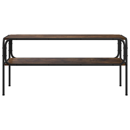 Bijzettafel Gerookt eiken 100 x 50 x 46 cm Bewerkt hout