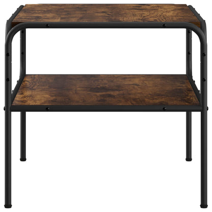 Bijzettafel Gerookt eiken 100 x 50 x 46 cm Bewerkt hout