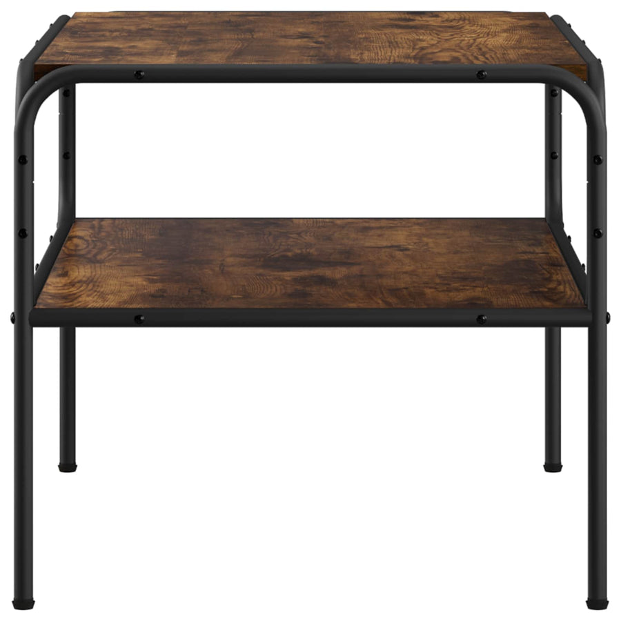 Bijzettafel Gerookt eiken 100 x 50 x 46 cm Bewerkt hout