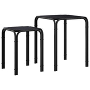 Bijzettafel set zwart eiken 41x40x50 cm