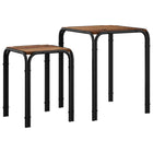 Bijzettafel set oud hout 41x40x50 cm