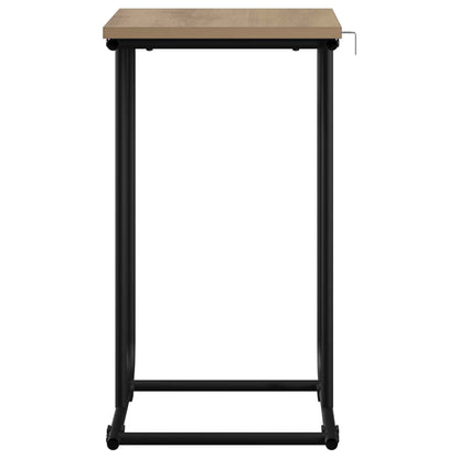 Bijzettafel Artisanaal eiken 40 x 31 x 55 cm Bewerkt hout