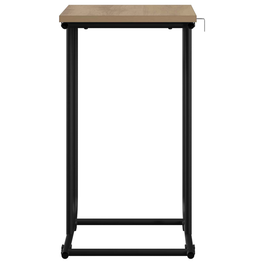 Bijzettafel Artisanaal eiken 40 x 31 x 55 cm Bewerkt hout