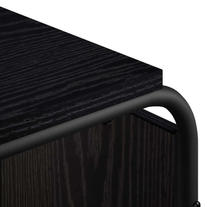 Bijzettafel Zwart eiken 40 x 31 x 55 cm Bewerkt hout