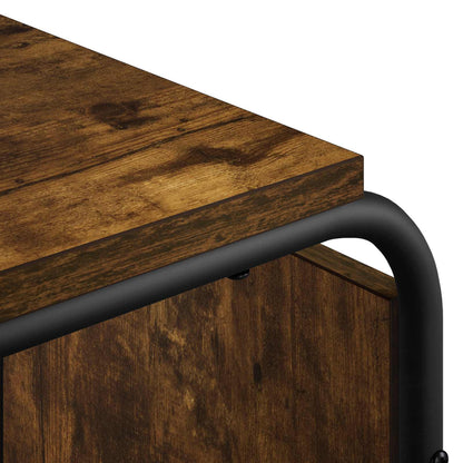 Bijzettafel Gerookt eiken 40 x 31 x 55 cm Bewerkt hout