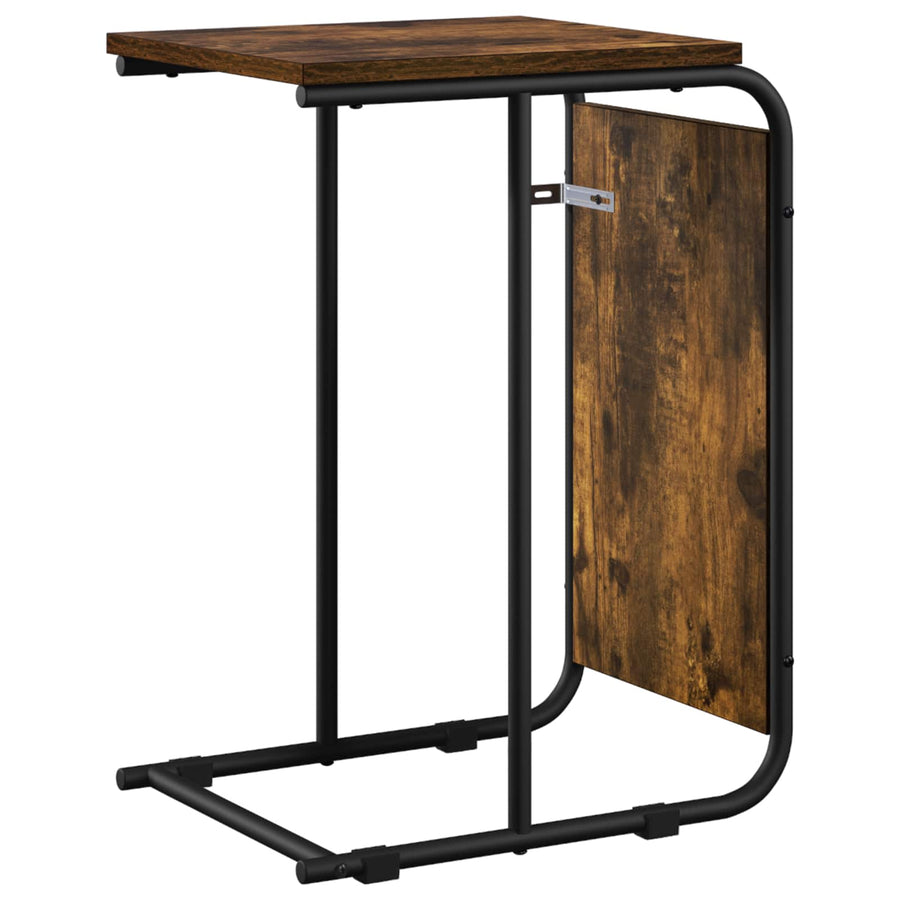 Bijzettafel Gerookt eiken 40 x 31 x 55 cm Bewerkt hout