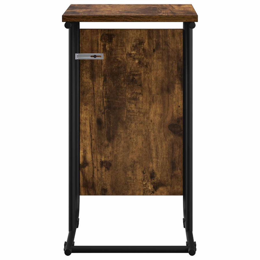 Bijzettafel Gerookt eiken 40 x 31 x 55 cm Bewerkt hout