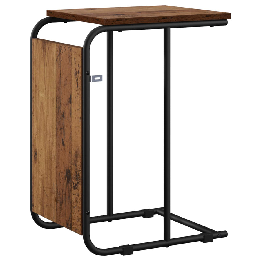 Bijzettafel Oud hout 40 x 31 x 55 cm Bewerkt hout