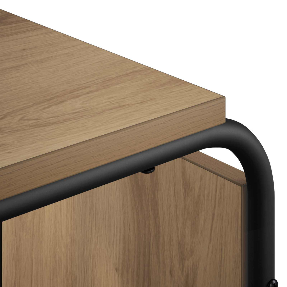 Bijzettafel Artisanaal eiken 40 x 31 x 55 cm Bewerkt hout
