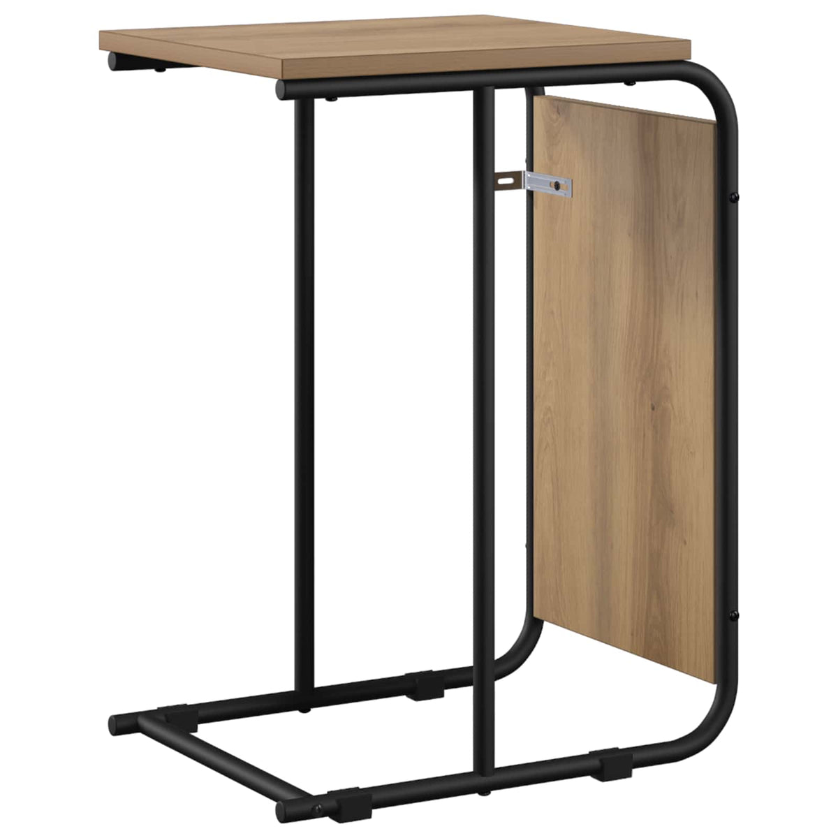 Bijzettafel Artisanaal eiken 40 x 31 x 55 cm Bewerkt hout