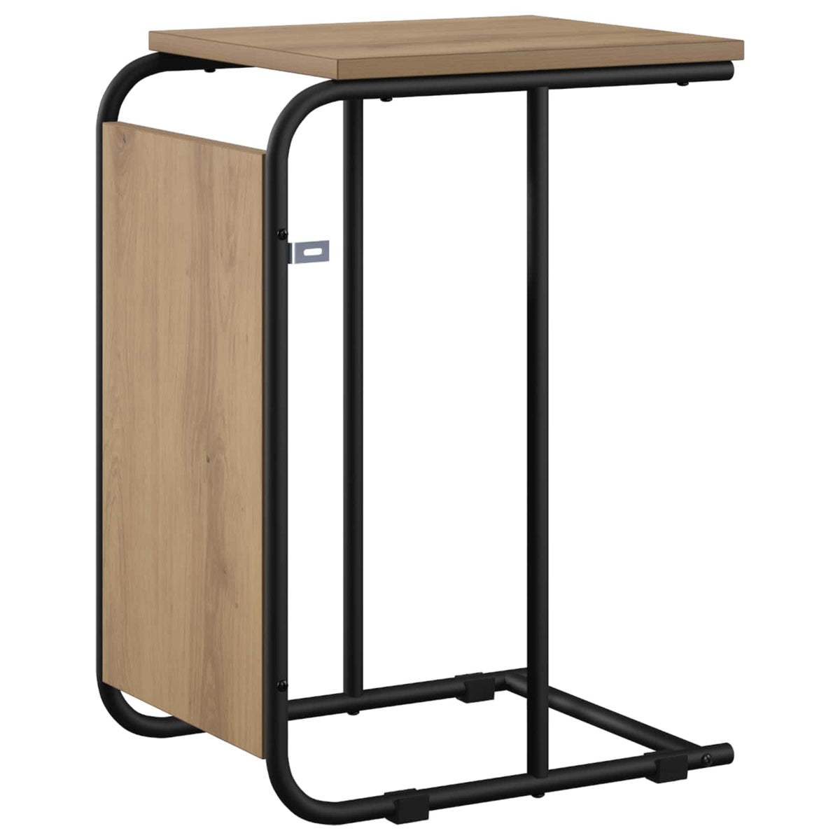 Bijzettafel Artisanaal eiken 40 x 31 x 55 cm Bewerkt hout