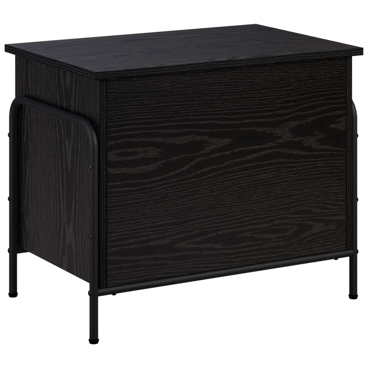 Opbergbox Zwart eiken 80 x 40 x 49,5 cm Bewerkt hout