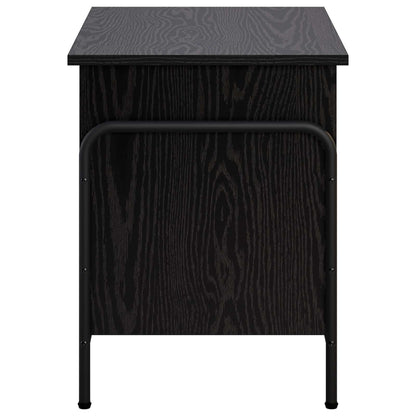 Opbergbox Zwart eiken 80 x 40 x 49,5 cm Bewerkt hout