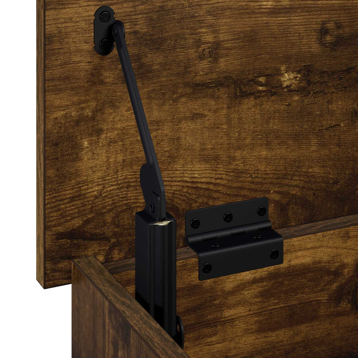 Opbergbox Gerookt eiken 80 x 40 x 49,5 cm Bewerkt hout